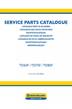 New Holland TD65F, TD75F, TD85F Parts Catalog