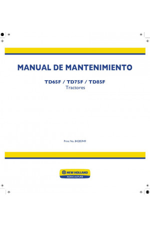 New Holland TD65F, TD75F, TD85F Service Manual