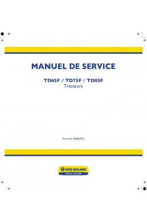 New Holland TD65F, TD75F, TD85F Service Manual
