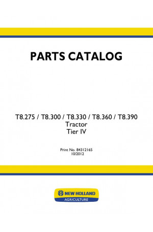 New Holland T8.275, T8.300, T8.330, T8.360, T8.390 Parts Catalog