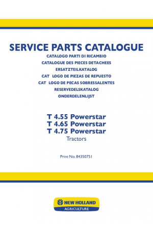 New Holland T4.55, T4.65, T4.75 Parts Catalog