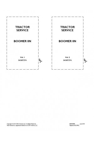 New Holland Boomer 8N Service Manual