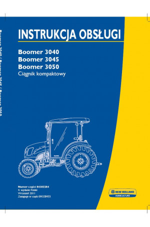 New Holland Boomer 3040, Boomer 3045, Boomer 3050 Operator`s Manual