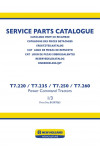 New Holland T7.220, T7.235, T7.250, T7.260 Parts Catalog
