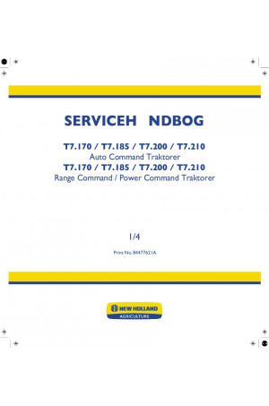 New Holland T7.170, T7.185, T7.200, T7.210 Service Manual