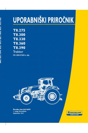 New Holland T8.275, T8.300, T8.330, T8.360, T8.390 Operator`s Manual