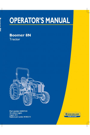 New Holland Boomer 8N Operator`s Manual