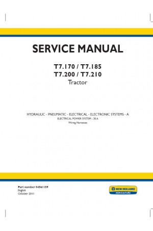 New Holland T7.170, T7.185, T7.200, T7.210 Service Manual