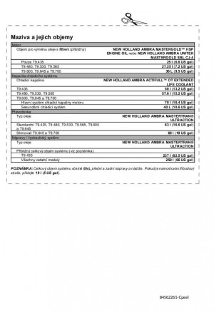 New Holland T9.435, T9.480, T9.530, T9.565, T9.600, T9.645 Operator`s Manual