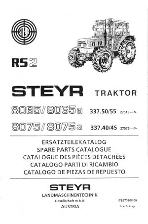 Steyr 8065, 8065A, 8075, 8075A Parts Catalog