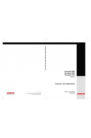 Steyr Kompakt 4085, Kompakt 4095, Kompakt 4105 Operator`s Manual