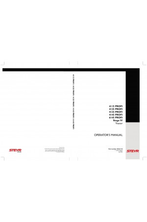 Steyr 4115 PROFI, 4125 PROFI, 4135 PROFI, 4145 PROFI, 6145 PROFI Operator`s Manual