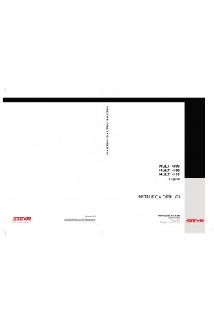 Steyr 4095 Multi, 4105 Multi, 4115 Multi Operator`s Manual