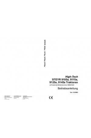 Steyr 9105A, 9115A, 9125A, 9145A Operator`s Manual