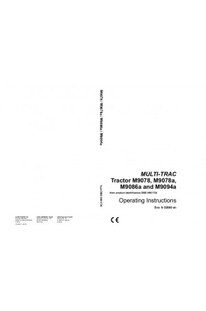 Steyr M9078, M9086, M9094 Operator`s Manual