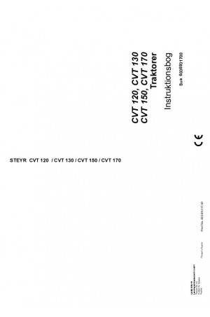 Steyr 120, 130, 150, 170 Operator`s Manual