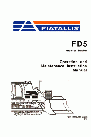 New Holland CE FD5 Operator`s Manual