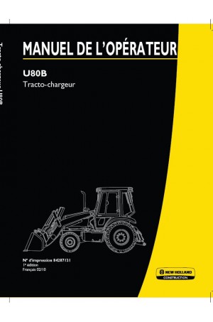 New Holland CE U80B Operator`s Manual