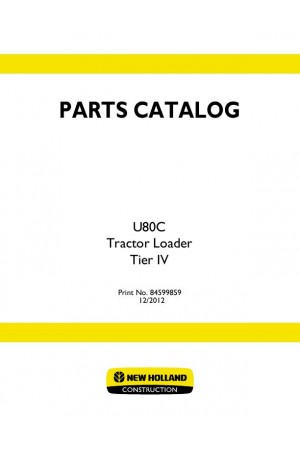 New Holland CE U80C Parts Catalog