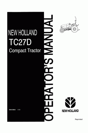 New Holland TC27D Operator`s Manual