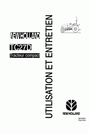 New Holland TC27D Operator`s Manual