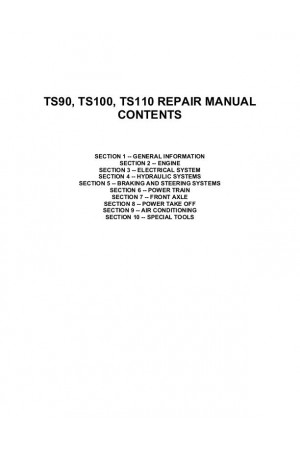 New Holland TS100, TS110, TS115, TS90 Service Manual