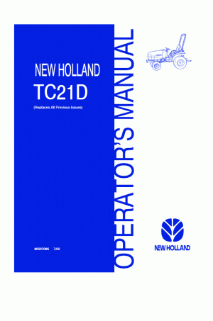 New Holland TC21D Operator`s Manual