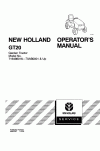 New Holland GT20 Operator`s Manual