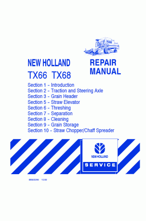 New Holland TX66, TX68 Service Manual