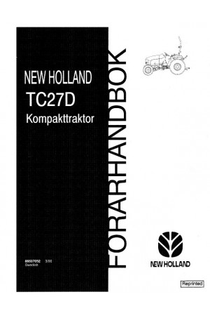 New Holland TC27D Operator`s Manual