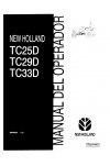 New Holland TC25D, TC29D, TC33D Operator`s Manual