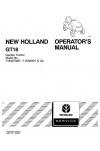 New Holland GT18 Operator`s Manual
