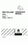 New Holland GT22 Operator`s Manual