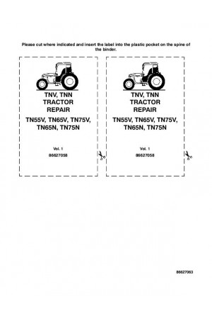 New Holland TN65V, TN75V Service Manual