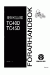 New Holland TC40D, TC45D Operator`s Manual