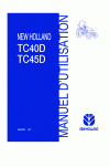 New Holland TC40D Operator`s Manual