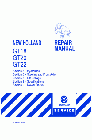 New Holland GT18, GT20, GT22 Service Manual
