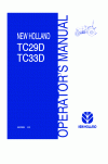 New Holland TC29D, TC33D Operator`s Manual