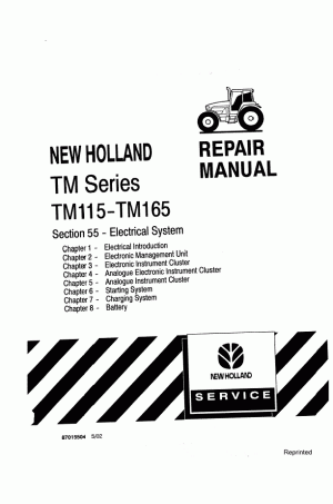 New Holland TM115, TM165 Service Manual