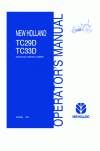 New Holland TC29D, TC33D Operator`s Manual