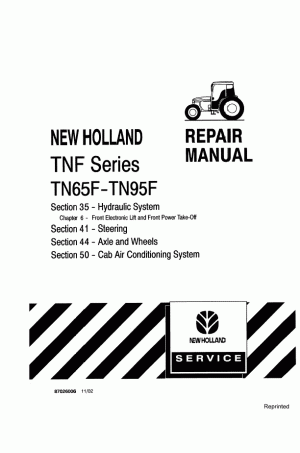 New Holland TN65F, TN70F, TN75F, TN80F, TN90F, TN95F Service Manual