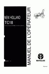 New Holland TC18 Operator`s Manual