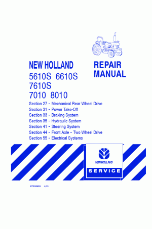 New Holland 5610S, 6610S, 7010, 7610S, 8010 Service Manual