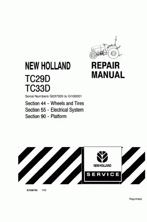 New Holland TC29D, TC33D Service Manual