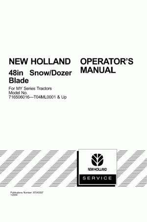 New Holland N/A Operator`s Manual