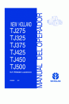 New Holland TJ275 Operator`s Manual