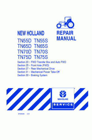 New Holland TN55D, TN55S, TN65D, TN65S, TN70D, TN70S, TN75D, TN75S Service Manual