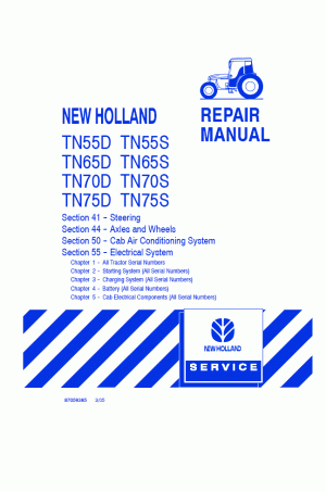 New Holland TN55D, TN55S, TN65D, TN65S, TN70D, TN70S, TN75D, TN75S Service Manual