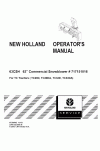 New Holland 63CSH Operator`s Manual