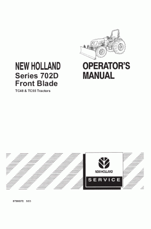 New Holland 702D Operator`s Manual